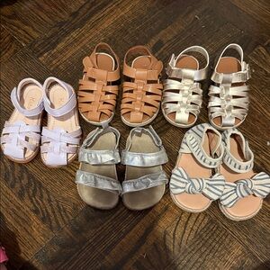 Beautiful Kids Sandals - Lilac, Tan, Silver, gold and Cream